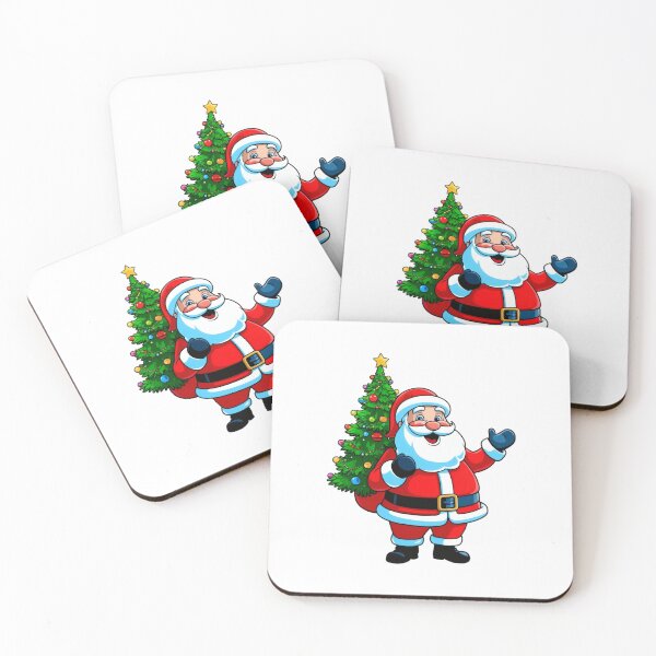 Item preview, Cheerful Santa Claus with Christmas Tree Sticker designed and sold by KeepDream.