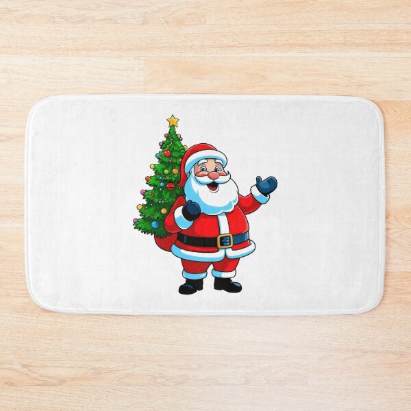 Item preview, Cheerful Santa Claus with Christmas Tree Sticker designed and sold by KeepDream.