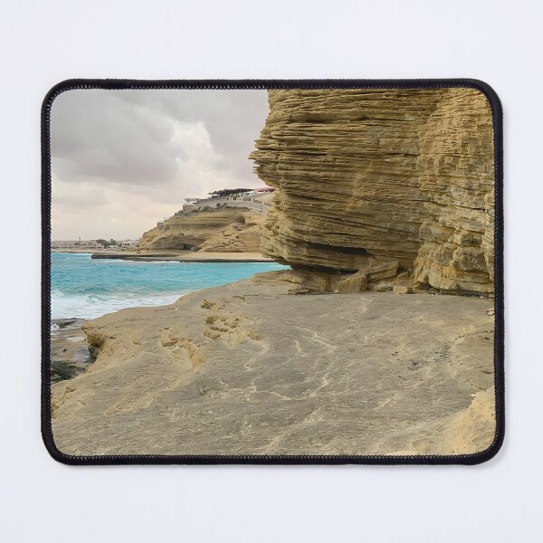 Item preview, Layered Coastal Rock Formation and Turquoise Sea designed and sold by Torizo.