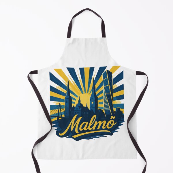 Item preview, Malmö city Sweden cool epic national colors yellow blue gift designed and sold by Pineapple-Tree.