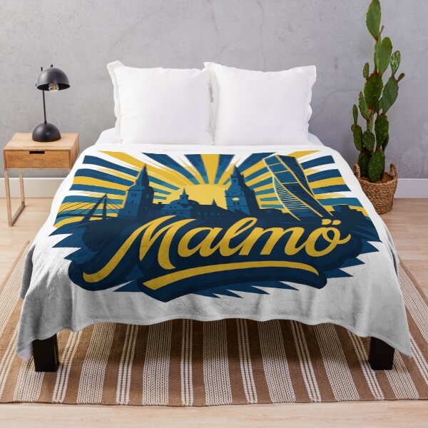Item preview, Malmö city Sweden cool epic national colors yellow blue gift designed and sold by Pineapple-Tree.
