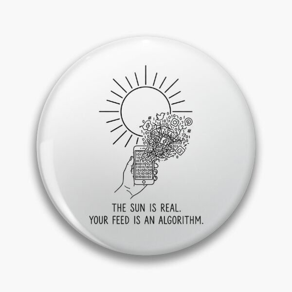 Item preview, Sun vs Algorithm - Minimalist Reality Check designed and sold by BloomKind.