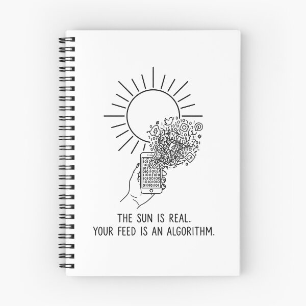 Item preview, Sun vs Algorithm - Minimalist Reality Check designed and sold by BloomKind.