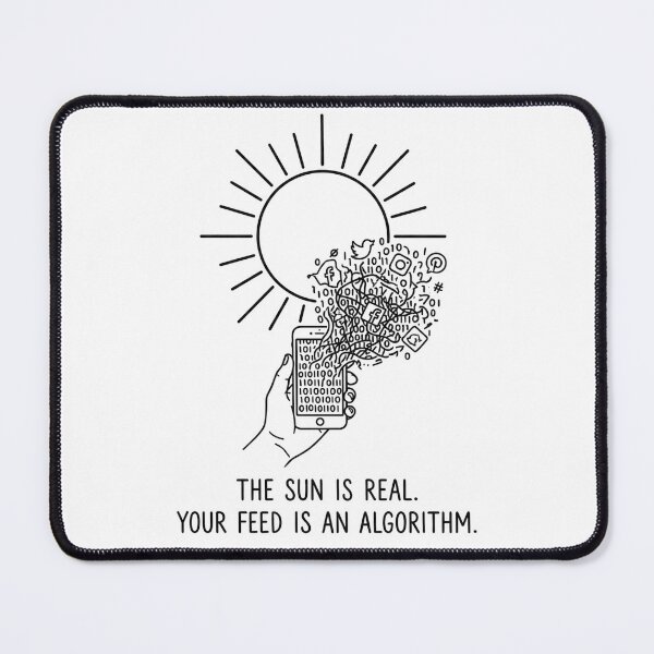 Item preview, Sun vs Algorithm - Minimalist Reality Check designed and sold by BloomKind.