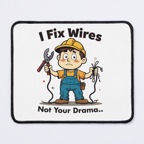 Item preview, I Fix Wires Not Your Drama Funny Electrician T-Shirt designed and sold by Design-Pro-21.