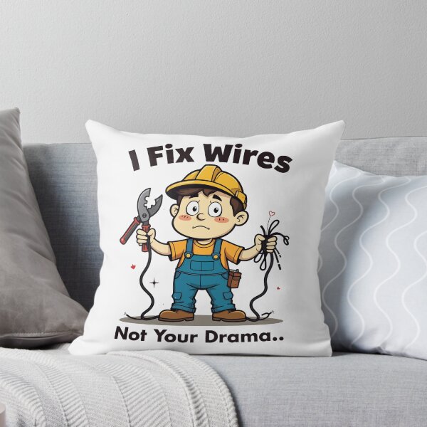 Item preview, I Fix Wires Not Your Drama Funny Electrician T-Shirt designed and sold by Design-Pro-21.