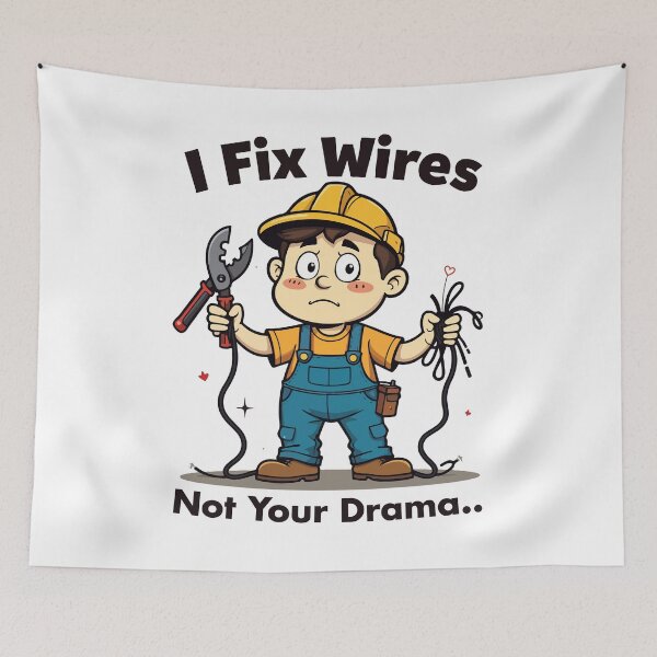 Item preview, I Fix Wires Not Your Drama Funny Electrician T-Shirt designed and sold by Design-Pro-21.