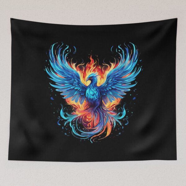 Item preview, Cool Blue Phoenix designed and sold by Planetporridge.