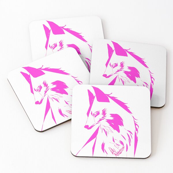Item preview, Pink lined vector wolf designed and sold by Starphil.