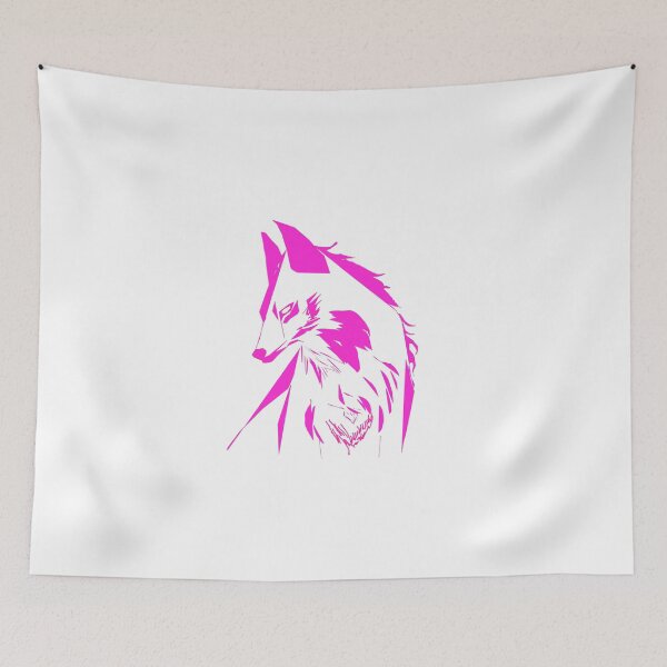 Item preview, Pink lined vector wolf designed and sold by Starphil.