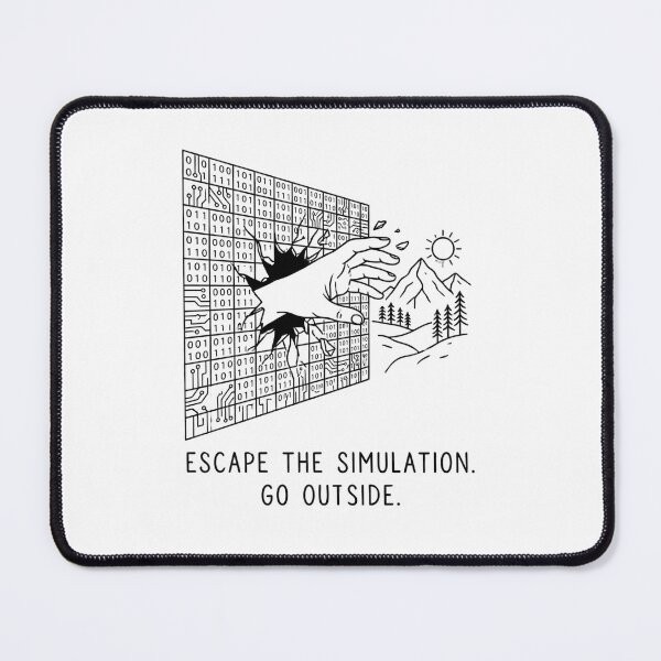 Item preview, Escape The Simulation - Minimalist Reality Check designed and sold by BloomKind.