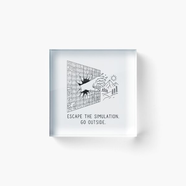 Artikelvorschau, Entfliehe der Simulation – Minimalistischer Realitätscheck entworfen und verkauft von BloomKind.