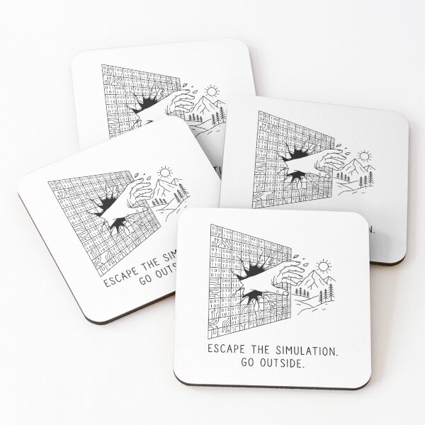 Item preview, Escape The Simulation - Minimalist Reality Check designed and sold by BloomKind.