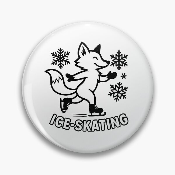 Item preview, Fox ice skating with snowflakes funny Christmas  designed and sold by CloudyPress.