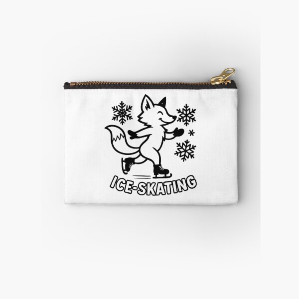Item preview, Fox ice skating with snowflakes funny Christmas  designed and sold by CloudyPress.