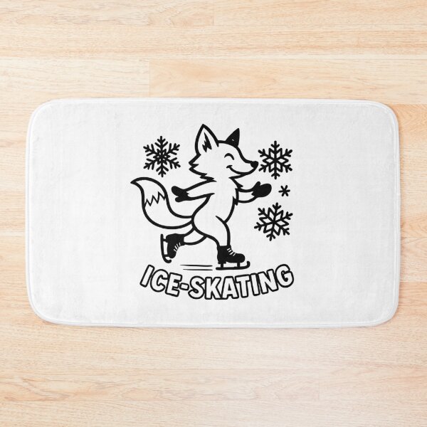 Item preview, Fox ice skating with snowflakes funny Christmas  designed and sold by CloudyPress.
