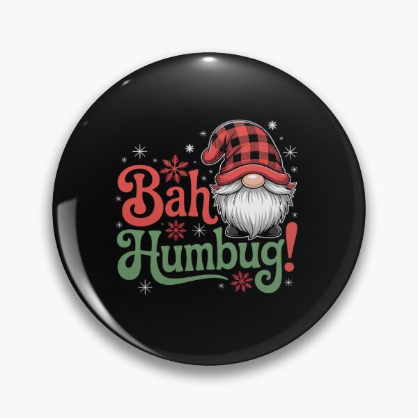 Item preview, Bah Humbug Gnome Red Plaid Grumpy Holiday Christmas designed and sold by VasilisLamArt.