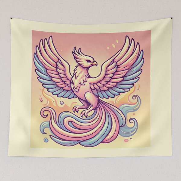 Item preview, Cool Pastel Phoenix designed and sold by Planetporridge.
