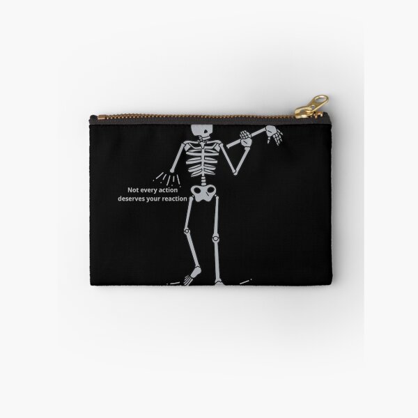 Item preview, Skeleton Aesthetic Quote – Not Every Action Needs Your Reaction designed and sold by زينتريتي.