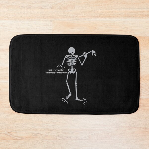 Item preview, Skeleton Aesthetic Quote – Not Every Action Needs Your Reaction designed and sold by زينتريتي.