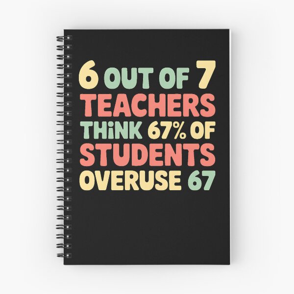 Item preview, Funny Teacher 67 - 6 Out of 7 Teacher Overuse 67 designed and sold by BatShirtsCrazy.