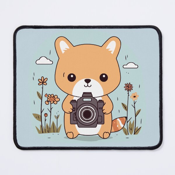 Item preview, Cute cartoon fox holding a camera designed and sold by y-a-y.
