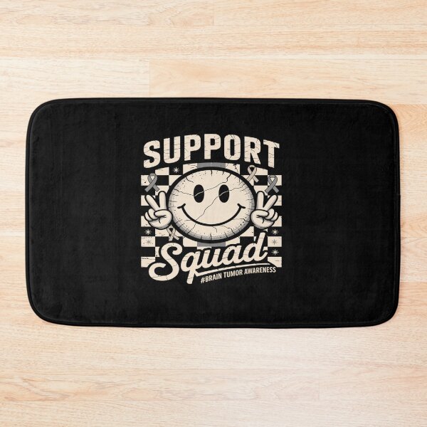 Item preview, Support Squad Brain Tumor Awareness Smile Gray Ribbon designed and sold by AnixieArtFun.