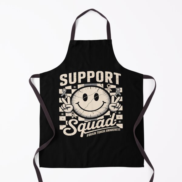 Item preview, Support Squad Brain Tumor Awareness Smile Gray Ribbon designed and sold by AnixieArtFun.