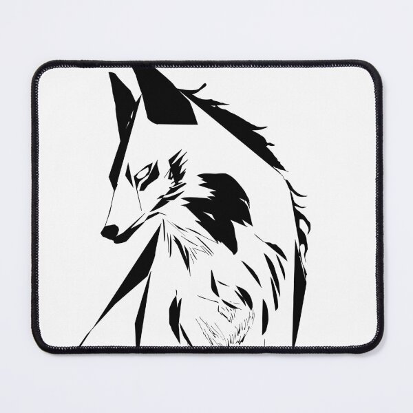 Item preview, Black lined vector wolf designed and sold by Starphil.