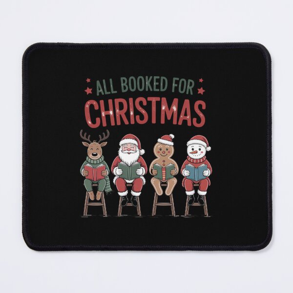 Item preview, All Booked For Christmas,Bookworm Christmas designed and sold by VasilisLamArt.