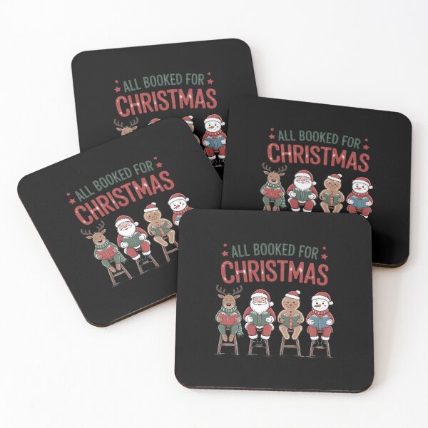 Item preview, All Booked For Christmas,Bookworm Christmas designed and sold by VasilisLamArt.