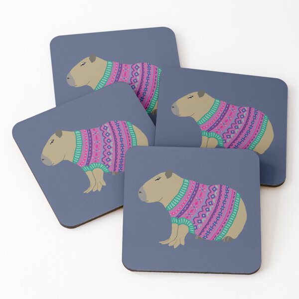 Item preview, Capybara in knitted top designed and sold by Grey Heron Images.