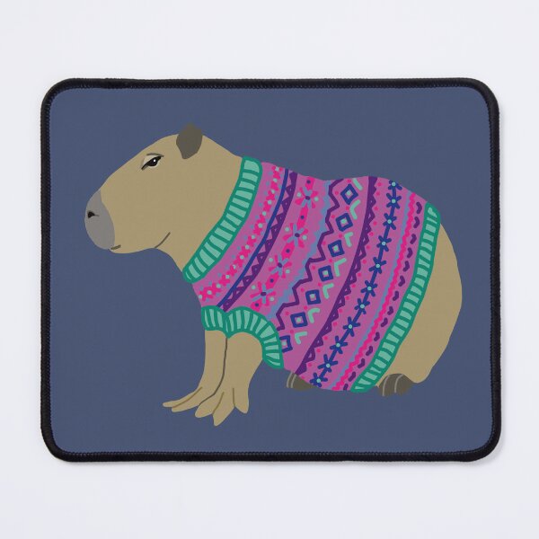 Item preview, Capybara in knitted top designed and sold by Grey Heron Images.