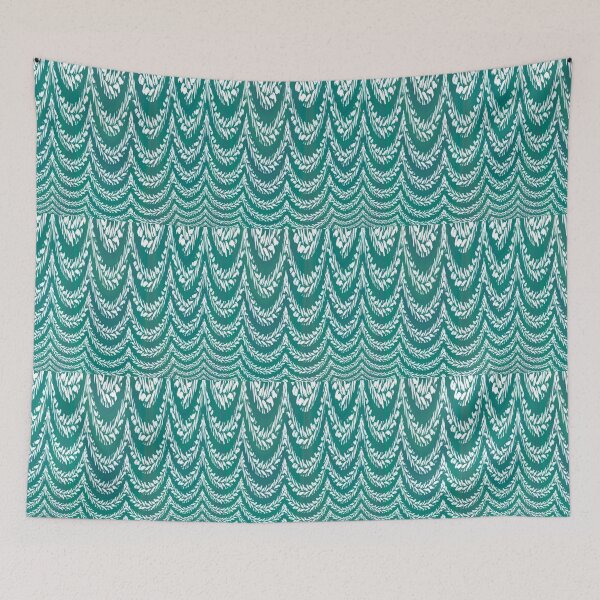 Item preview, Aesthetic Emerald Echoes Wavy groovy pattern designed and sold by PVTCreations.