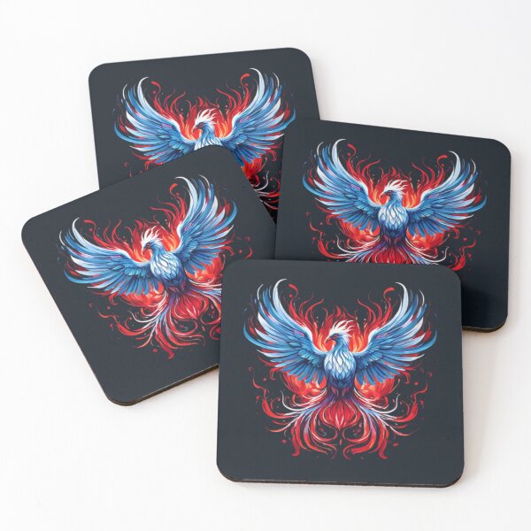 Item preview, Red White and Blue Phoenix Art designed and sold by Planetporridge.