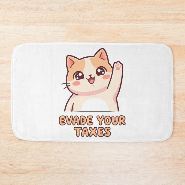 Item preview, Cute Cat Giving Playful Tax Advice designed and sold by ericvonberner.
