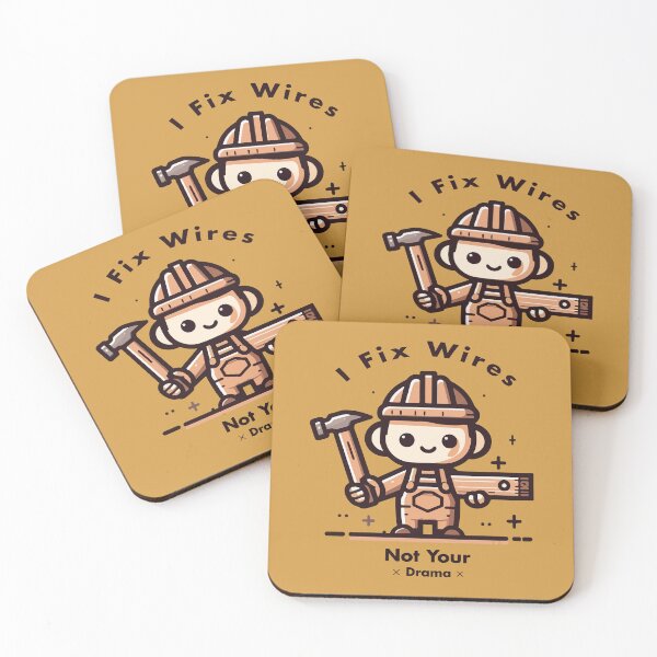 Item preview, Kawaii Electrician – I Fix Wires Not Your Drama Cute Technician T-Shirt designed and sold by Design-Pro-21.