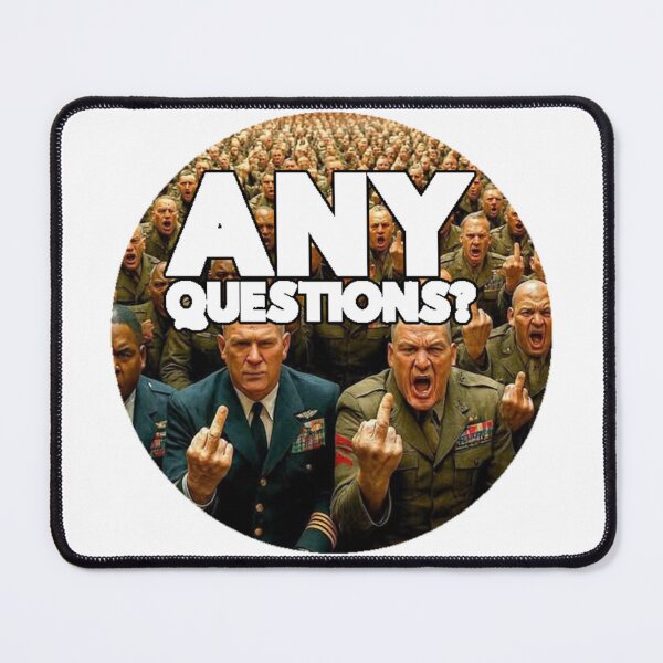 Item preview, Any Questions; Enough is Enough; designed and sold by StickerApe.