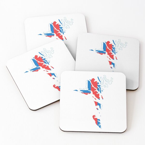 Item preview, Faroe Islands flag map designed and sold by Minimalist football shop.