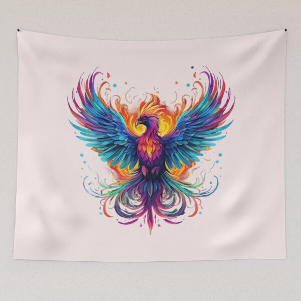 Item preview, Rainbow Phoenix Artwork designed and sold by Planetporridge.