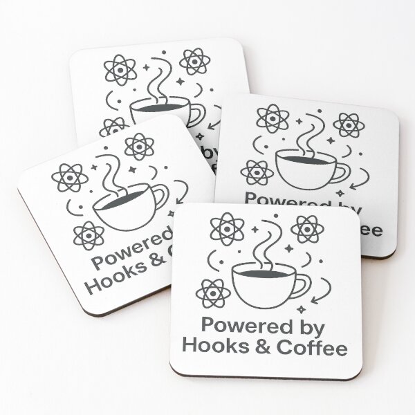 Item preview, React Developer Powered by Hooks & Coffee designed and sold by techy-rrr.