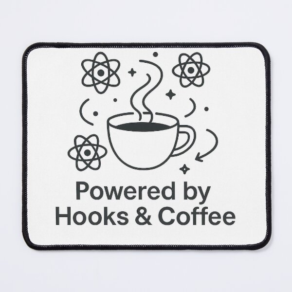 Item preview, React Developer Powered by Hooks & Coffee designed and sold by techy-rrr.
