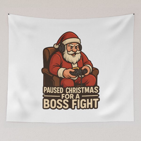 Item preview, Santa Gamer – Paused Christmas for a Boss Fight designed and sold by SVALANART.
