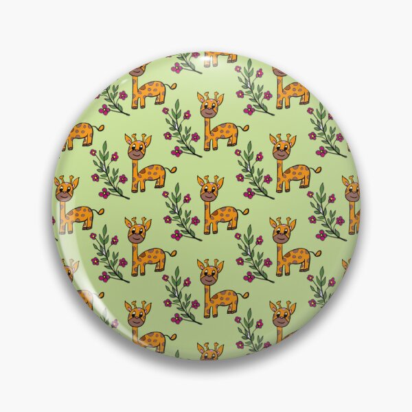 Item preview, Cute Baby Giraffe and Leaves Doodle Seamless Pattern - Safari Nursery Print designed and sold by NgernPhanLan.
