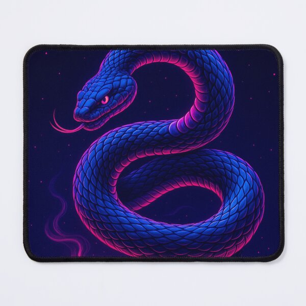 Item preview, Neon Serpent – Vaporwave Spiral Snake Art designed and sold by GolabMagic.