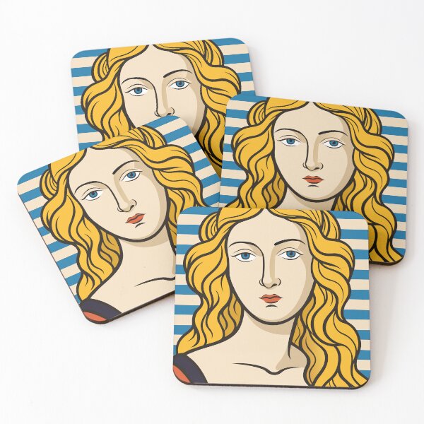 Item preview, Venus Pop – Botticelli’s Venus in Bold Retro Stripes designed and sold by Drawings Project.