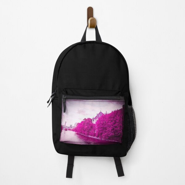 Item preview, Hardturm Zürich in Pink – Artistic Scenery on the Limmat / Swiss Artwork Photography designed and sold by Raphael Wolf.