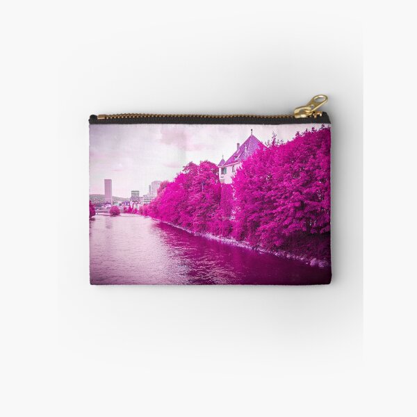 Item preview, Hardturm Zürich in Pink – Artistic Scenery on the Limmat / Swiss Artwork Photography designed and sold by Raphael Wolf.