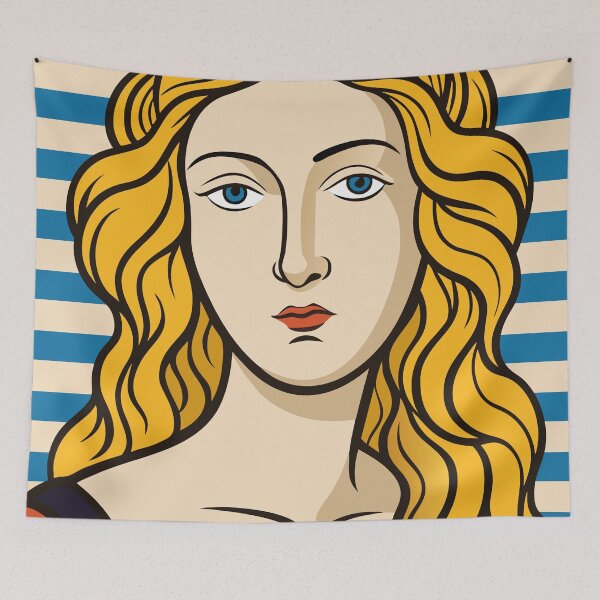 Item preview, Venus Pop – Botticelli’s Venus in Bold Retro Stripes designed and sold by Drawings Project.