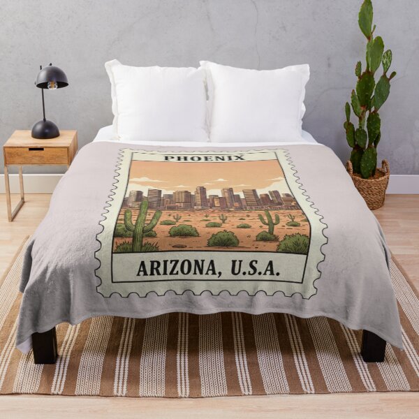 Item preview, Phoenix Arizona Vintage Stamp Illustration designed and sold by allaboutstamps.